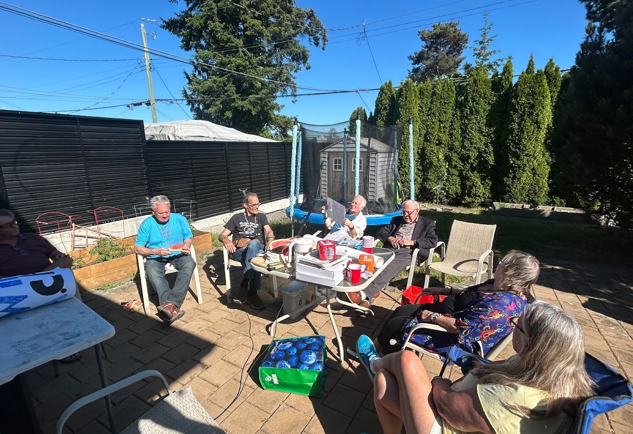 Supporters gathering at a community barbecue